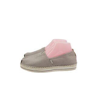 BOBS from Skechers Women's Taupe Breeze 32719 Canvas Espadrille Flat Size 8